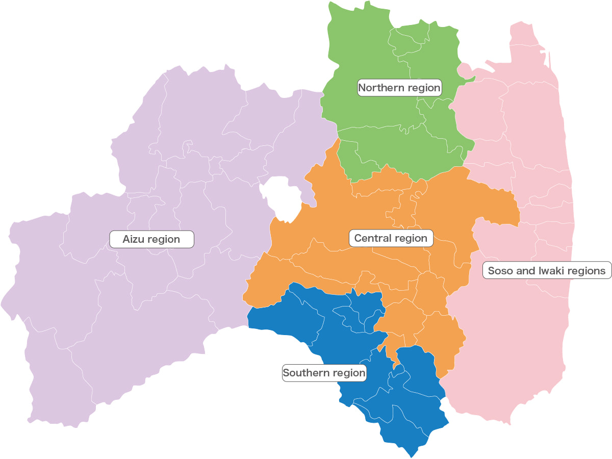 県内の各地域図
